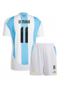 Fotbalové Dres Argentina Angel Di Maria #11 Dětské Domácí Oblečení Copa America 2024 Krátký Rukáv (+ trenýrky)